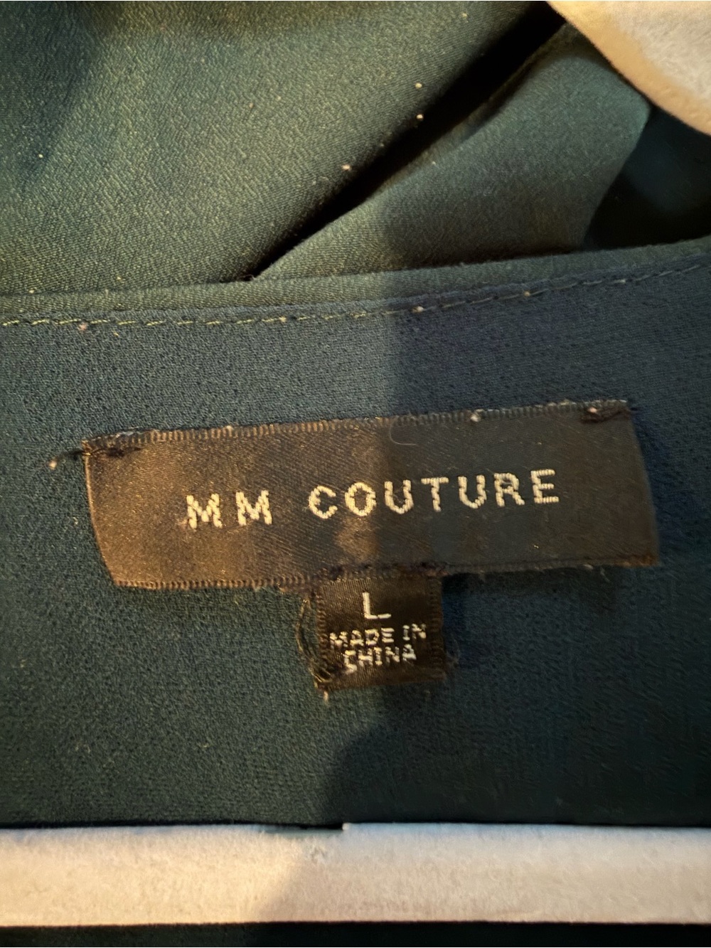 MNM Couture Teal Embroidered V-Neck Tunic - Picture 8 of 8